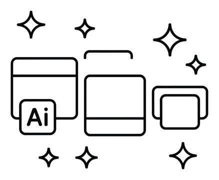 Formato de archivo de Adobe Illustrator con destello decorativo