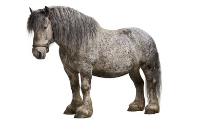 Dappled grey horse with long mane and tail © Natalia