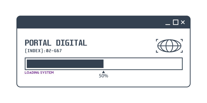 Digital portal loading screen interface design
