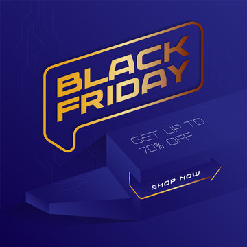 Minimalist promotional banner design for Black Friday sale