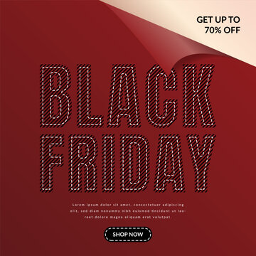 Minimalist promotional banner design for Black Friday sale