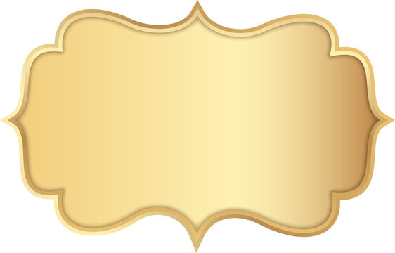 Luxury Golden Ornate Frame Vector Label Template for Premium Branding, Product Packaging, and Event Invitations