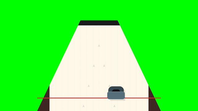 Bowling Ball Rolling Toward Pins Animation on Green Screen Background for Sports Game Commercials