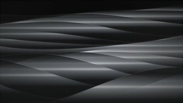 Abstract Black and Gray Flowing Wave Background Animation Loop