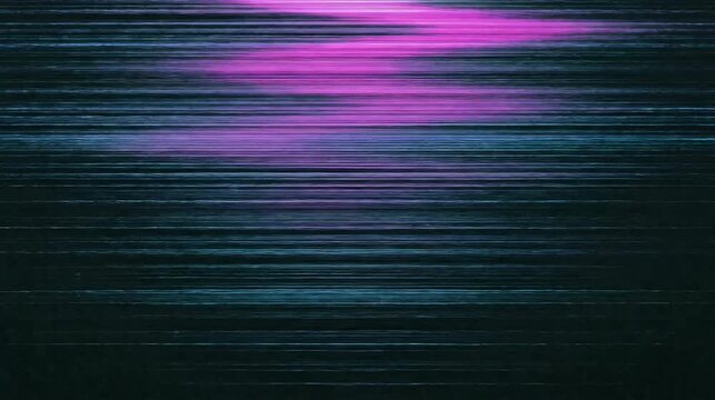 Abstract digital glitch pattern with purple horizontal lines.