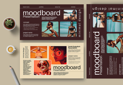 Minimal Mood Board Portfolio Presentation Design