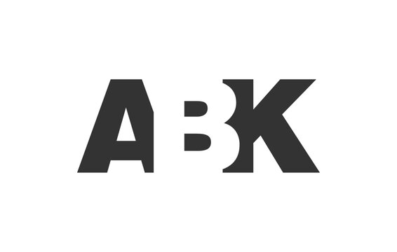 ABK logo design. Initial letter A B K bold font style for tech startups, consulting, corporate branding. Creative company name, headlines typography identity, trendy logotype.