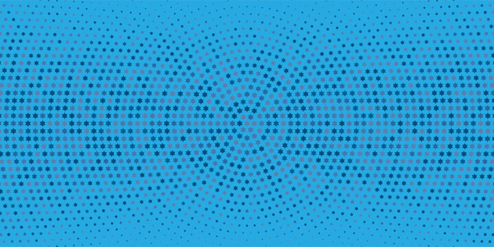 Blue hexagram digital with radial effect background
