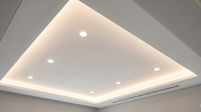 Modern Recessed Ceiling Lighting with Ambient Glow.