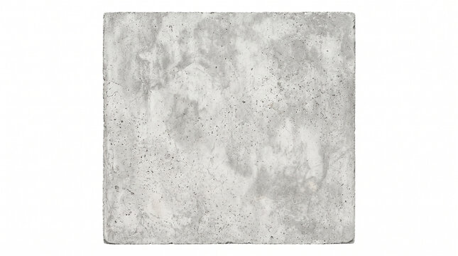 Square concrete tile isolated on white background
