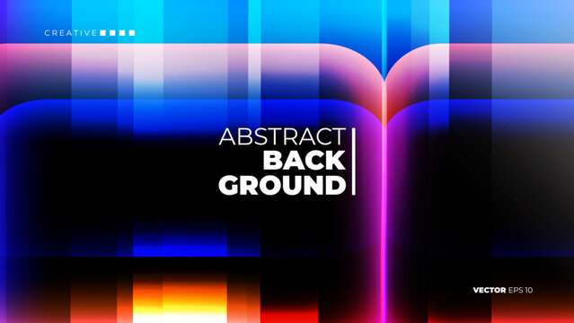 Futuristic abstract background with dynamic vibrant neon gradients. Bright electric light effect. Modern creative graphic design. Vector illustration.