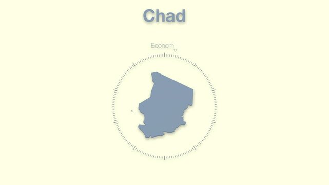 Chad MAP revealing minimalistic animated data analytics for presentations, videos, corporate, documentery 