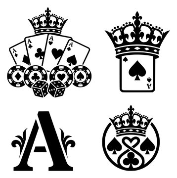 ace cards casino vector sheet
