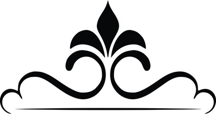 Adorno decorativo de flor de lis negra © Jewel