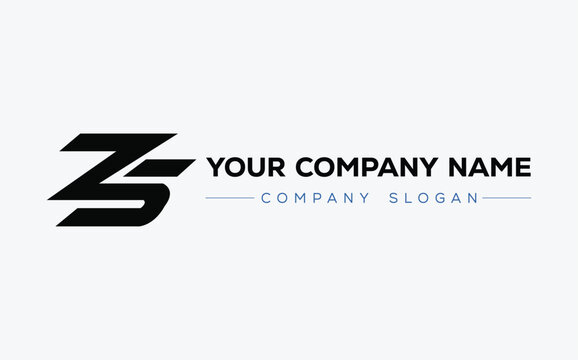Modern company logo design with bold z letter and business name slogan Vector, illustration
