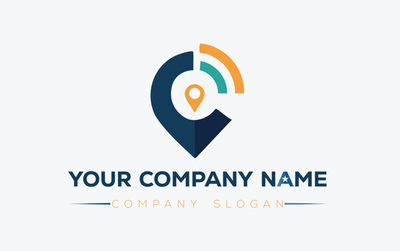 Colorful location pin icon for business and travel on clean background Vector, illustration