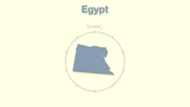 Egypt Guinea MAP revealing minimalistic animated data analytics for presentations, videos, corporate, documentery 