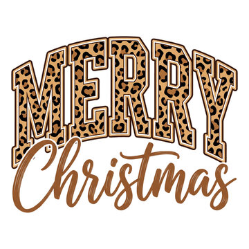 Leopard Coquette Merry Christmas Png