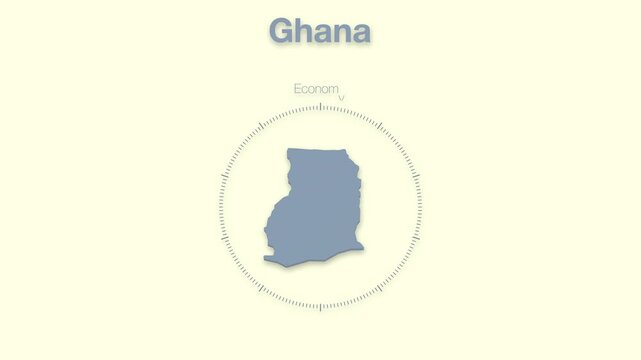 Ghana MAP revealing minimalistic animated data analytics for presentations, videos, corporate, documentery 
