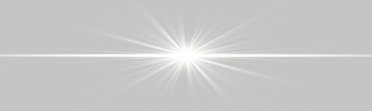 Warm sunlight creates a brilliant golden flare. PNG rays spread from the glowing center. Transparent effect adds depth to digital artwork.