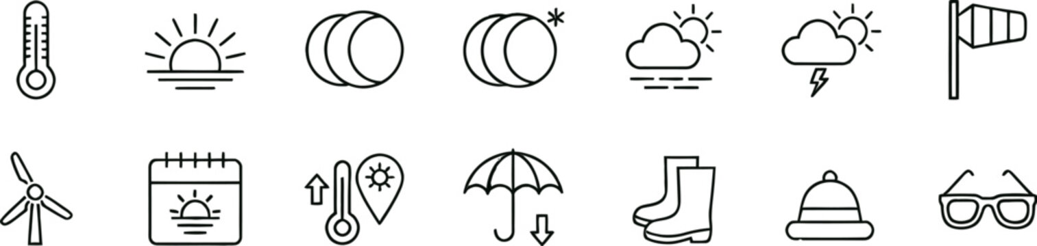 Set of hand drawn doodle icons representing various travel and tourism concepts on a white background