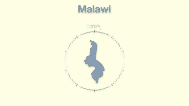 Malawi MAP revealing minimalistic animated data analytics for presentations, videos, corporate, documentery 