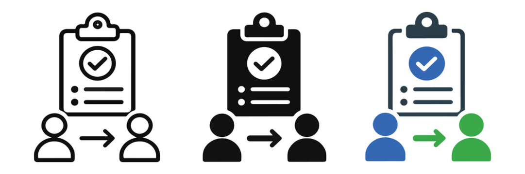 Task Delegation Workflow Management Icon