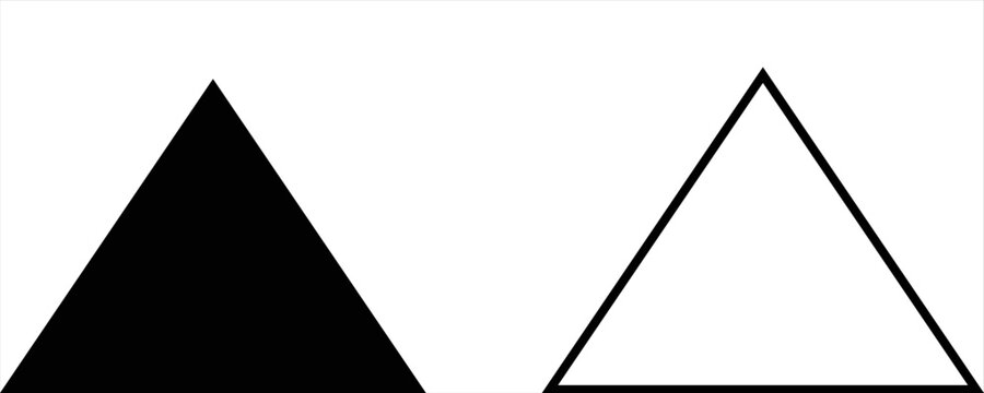 equal triangle icon set vector. triangles with equal sides on a white background.