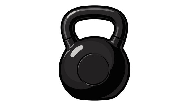 Black kettlebell vector illustration isolated on white background