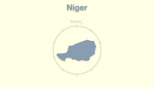 Niger MAP revealing minimalistic animated data analytics for presentations, videos, corporate, documentery 