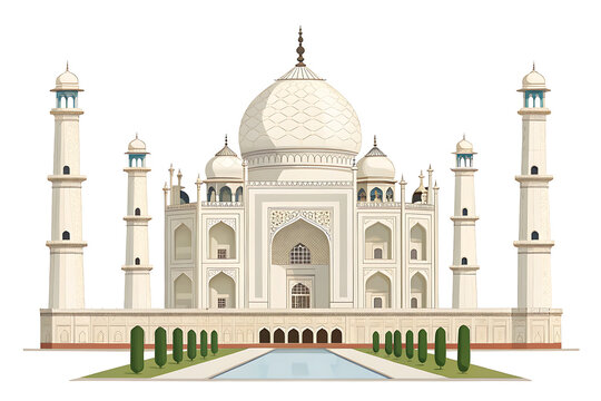 Bibi Ka Maqbara marble mausoleum, modern premium vector