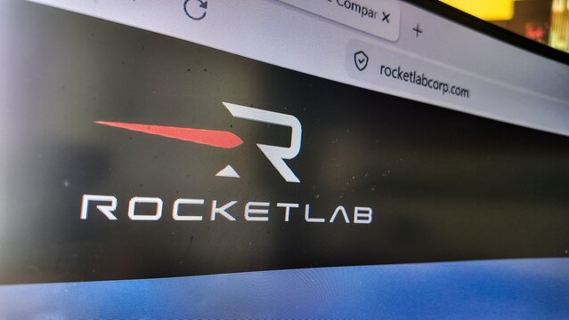 Dublin Ireland July 19,2026..a computer screen with rocketlab rare earths  website displayed...Rocket Lab Corporation is a publicly traded aerospace manufacturer and launch service provider