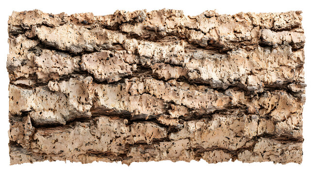 Natural cork bark texture for sustainable design with highlighting unique organic pattern close natural close up environmental ecofriendly with material