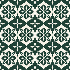 Fototapeta premium Hand drawn seamless pattern with Moroccan tile design. Vector Mediterranean texture style.
