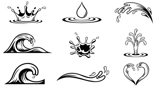 Set of simple circle clock icons with pending design on white background for time planning.