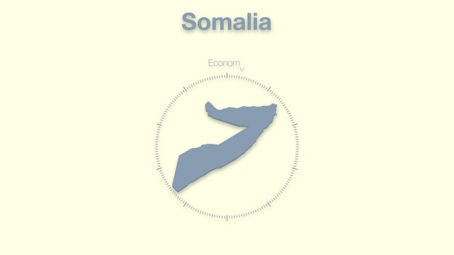 Somalia MAP revealing minimalistic animated data analytics for presentations, videos, corporate, documentery 