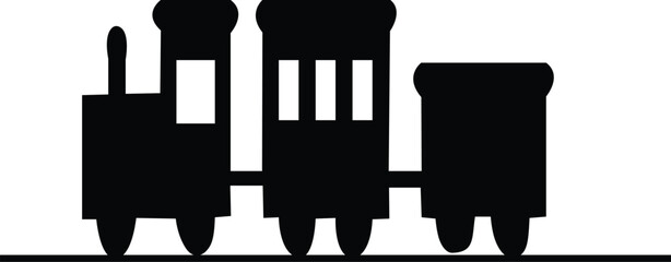 Black train icon in flat and line style railway locomotive and freight transport silhouette featuring passenger and cargo rail graphic minimal monochrome vector illustration pack © Muhammad