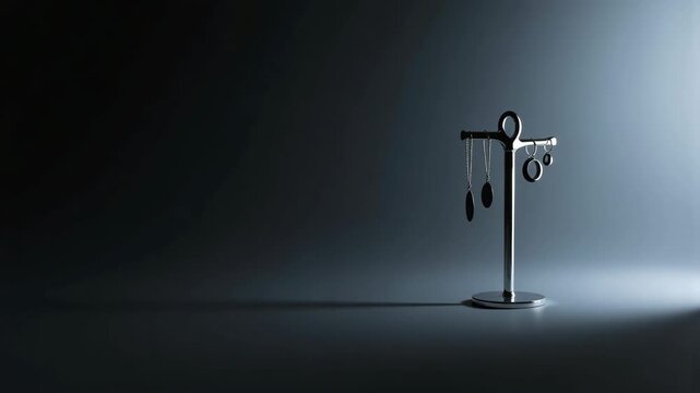 A silhouette of a gavel and scales on a dark background, representing justice.