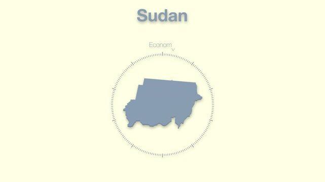 Sudan MAP revealing minimalistic animated data analytics for presentations, videos, corporate, documentery 