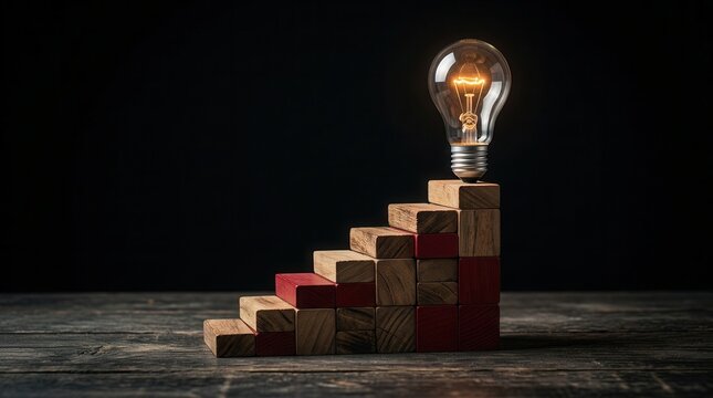 Innovation strategy concept illustrating how creativity and execution transform ideas into value.