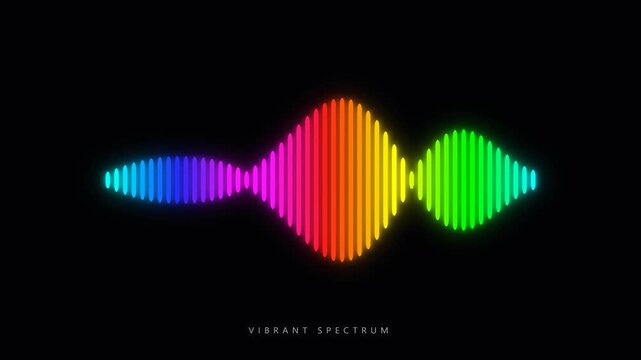 Abstract Colorful Audio Spectrum Waveform Equalizer Background.