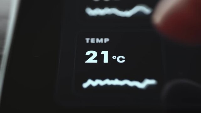 Temperature Readout Showing 21 Degrees Celsius On Telemetry Screen