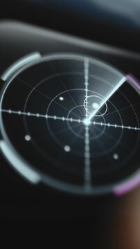 Rotating Sweep Line Revealing Contacts On Circular Radar Screen