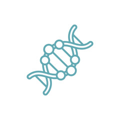 Fototapeta premium DNA double helix strand icon for science research.