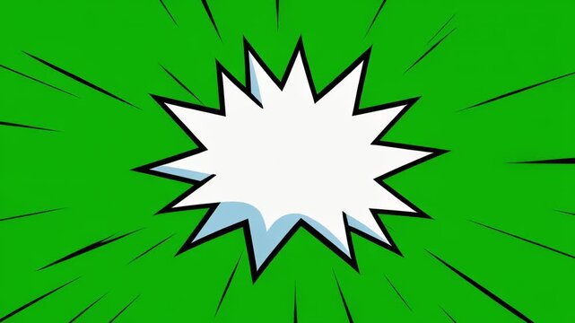 Green Screen Explosions with Comic Book Style Burst Effect in Cinematic Motion
