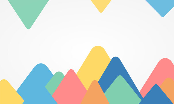 Colorful abstract background vector template with geometric shapes and mountains for website banner