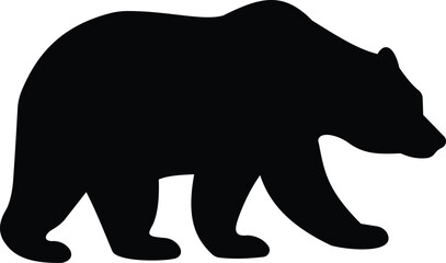 Obraz premium Bear icon grizzly bear silhouette outline animal vector pack, wildlife mammal predator symbol, flat and line style black icons isolated on transparent background