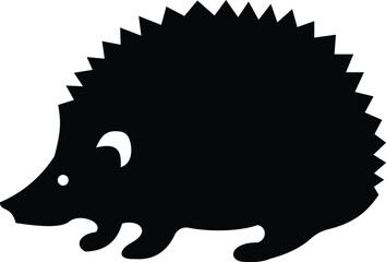 Hedgehog icon set collection group, hedgehog silhouette outline animal vector pack, spiny mammal wildlife symbol, flat and line style black icons isolated on transparent background © Muhammad