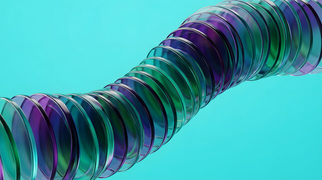 Vibrant abstract of colorful flowing ribbons
