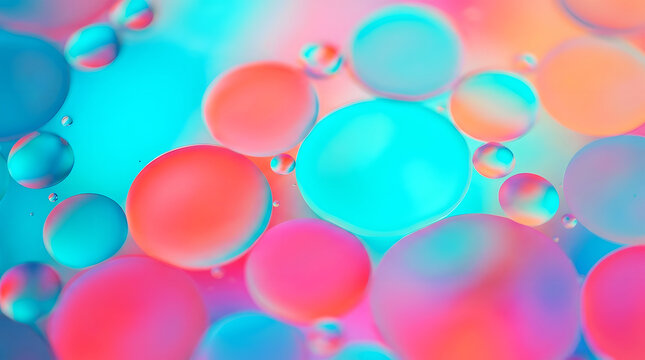Vibrant abstract spheres with gradient colors and soft edges